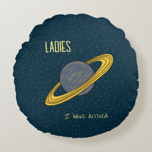 Saturn planet Round Pillow