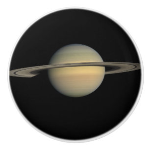 Saturn Planet Solar System with rings Capricorn Ceramic Knob