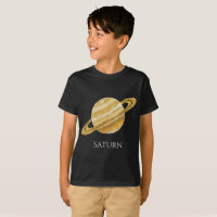 Saturn Planet Watercolor Kid's T