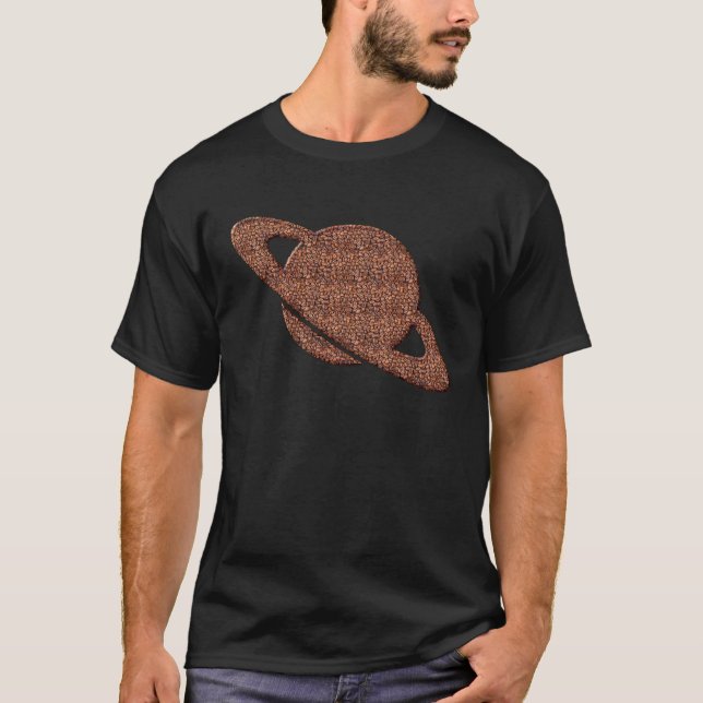 Saturn Planeten Coffee Beans T-Shirt (Front)