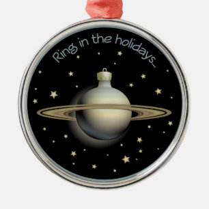 Saturn - Ring in the holidays Metal Tree Decoration