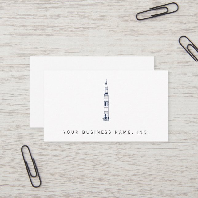 Saturn Rocket Business Card (Front/Back In Situ)