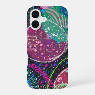 Saturn’s Rings: Maximalist Abstract Art  iPhone 16 Case