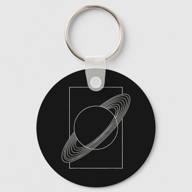 Saturn Solar System Planet Galaxy Astronomy Key Ring (Front)