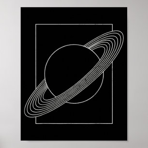 Saturn Solar System Planet Galaxy Astronomy Poster