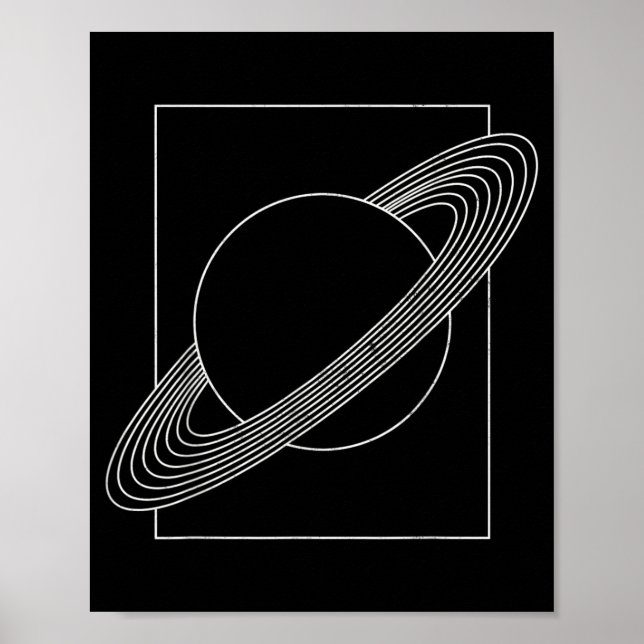 Saturn Solar System Planet Galaxy Astronomy Poster (Front)
