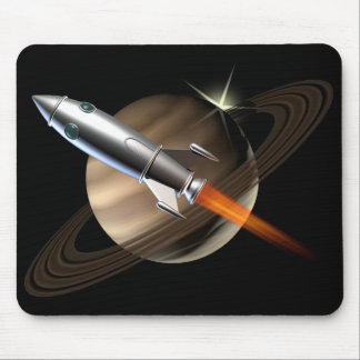 Saturn  Space Rocket Mouse Mat