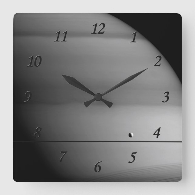 Saturn Square Wall Clock (Front)