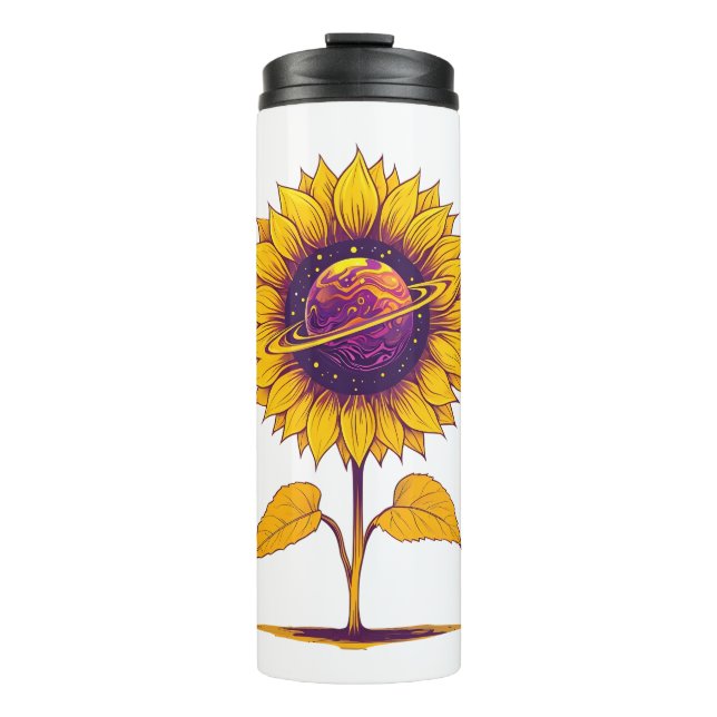 Saturn Sunflower Thermal Tumbler (Front)