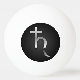 Saturn symbol ping pong ball