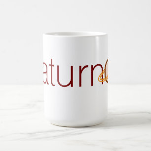 Saturn Text Logo Mug