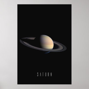 Saturn - The Ringed Giant and Jewel of Our Solar S Poster