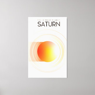 Saturn - The Ringed Planet Space Art. Canvas Print
