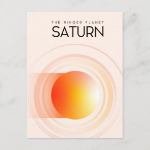 Saturn - The Ringed Planet Space Art. Postcard