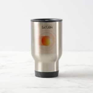 Saturn - The Ringed Planet Space Art. Travel Mug