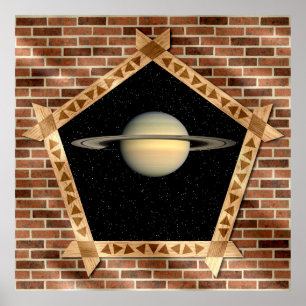 Saturn through the Window - Poster