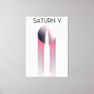 Saturn V Apollo Space Art Canvas Print