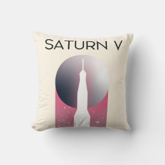 Saturn V Apollo Space Art Cushion