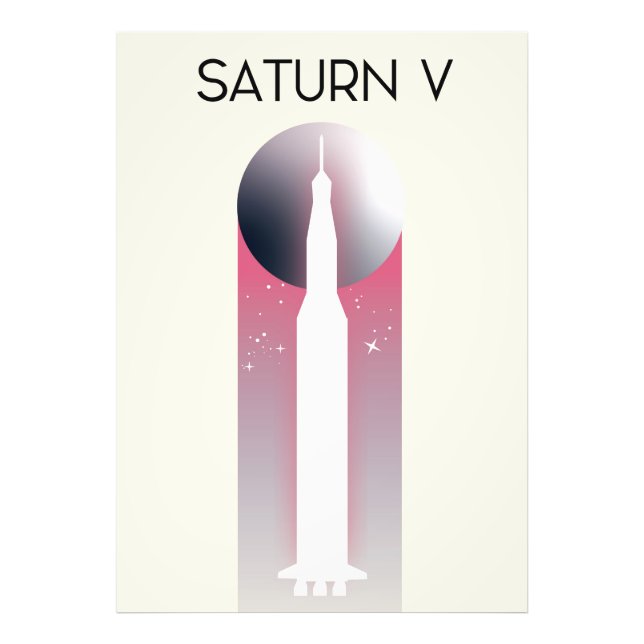 Saturn V Apollo Space Art Photo Print (Front)