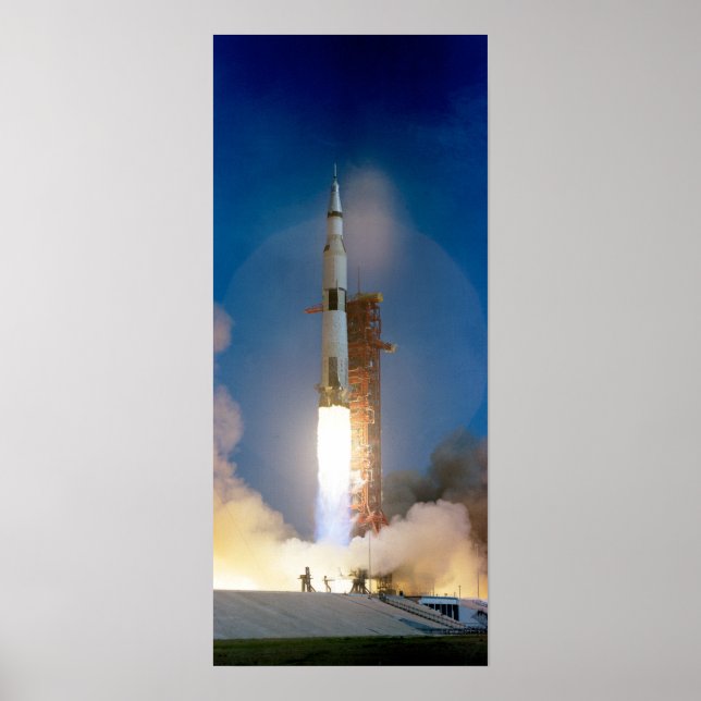 Saturn V Launch Moon Mission Poster (Front)
