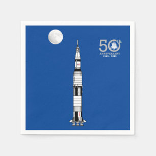 Saturn V rocket, Apollo 11 Moon Landing and Moon: Napkin