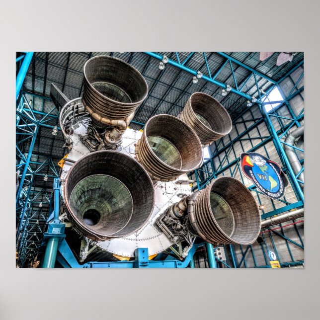 Saturn V Rocket Engine Poster (Front)