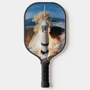 Saturn V Rocket launch 1969 Apollo Spacecraft Pickleball Paddle
