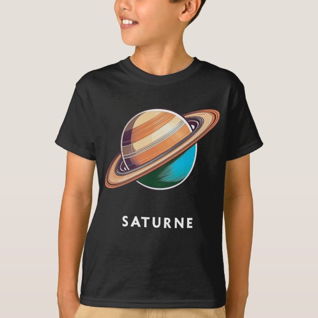 Saturne / Saturn - Classic Planet Tee T-Shirt (Front)