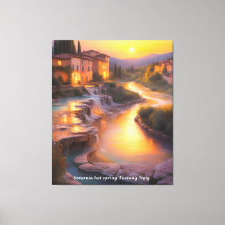 Saturnia Hot Springs Tuscany Italy Painting  Canvas Print