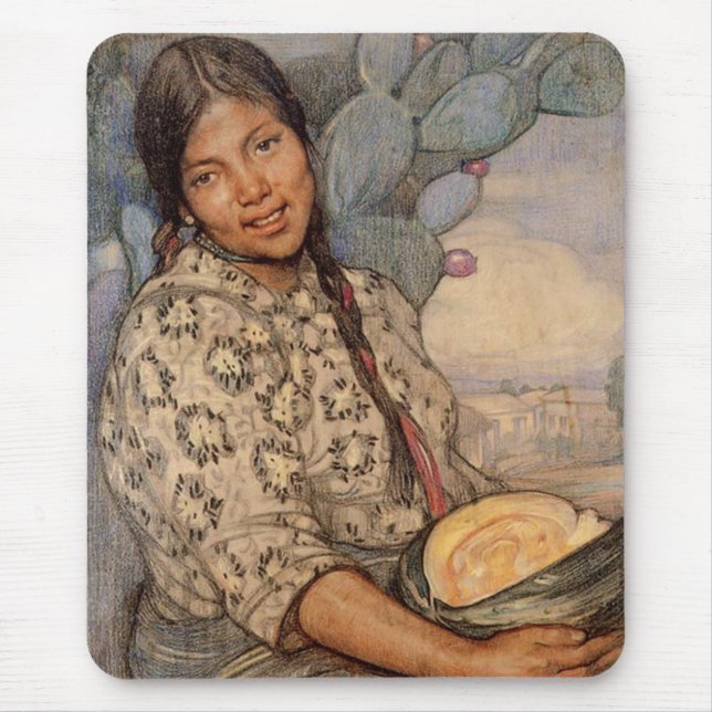 Saturnino Herran Mujer Con Calabaza Mousepad (Front)