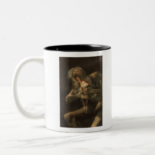 Saturno devorando a su hijo francisco de goya Two-Tone coffee mug