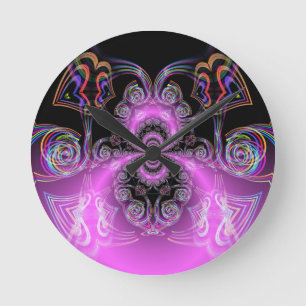 Saturn's Hearts Round Clock