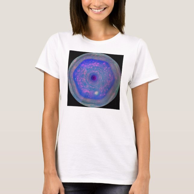 Saturn's Hexagon Storm T-Shirt (Front)