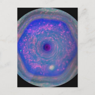 Saturn's Hexagonal Storm Postcard
