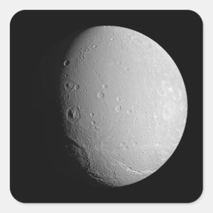 Saturn's moon Dione 2 Square Sticker