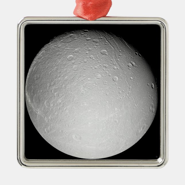 Saturn's moon Dione Metal Tree Decoration (Front)