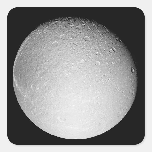 Saturn's moon Dione Square Sticker (Front)
