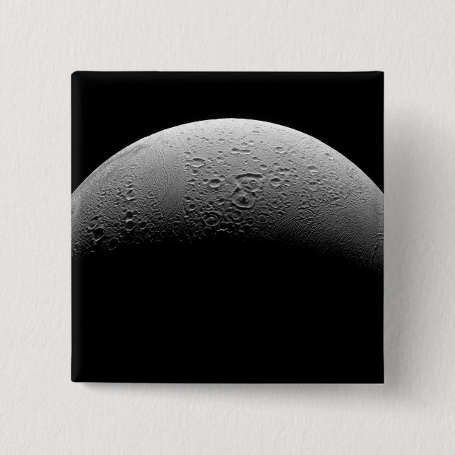 Saturn's moon Enceladus 5 15 Cm Square Badge (Front)