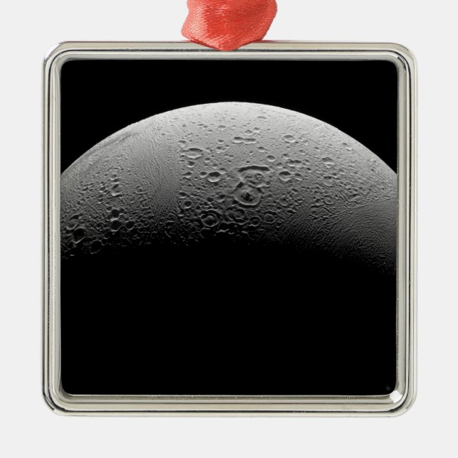 Saturn's moon Enceladus 5 Metal Tree Decoration (Front)