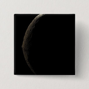 Saturn's moon Iapetus 15 Cm Square Badge