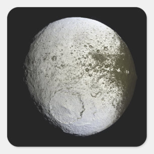 Saturn's moon Iapetus 2 Square Sticker