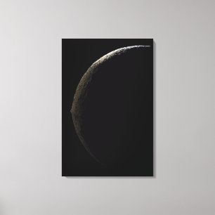 Saturn's moon Iapetus Canvas Print