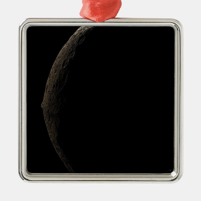 Saturn's moon Iapetus Metal Tree Decoration (Front)