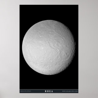 Saturn's Moon Rhea Poster