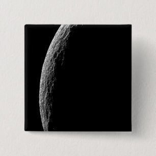 Saturn's moon Tethys 15 Cm Square Badge