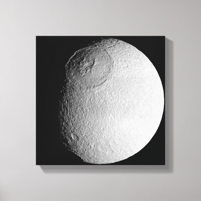 Saturn's moon Tethys 2 Canvas Print (Front)