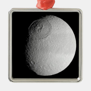 Saturn's moon Tethys 2 Metal Tree Decoration