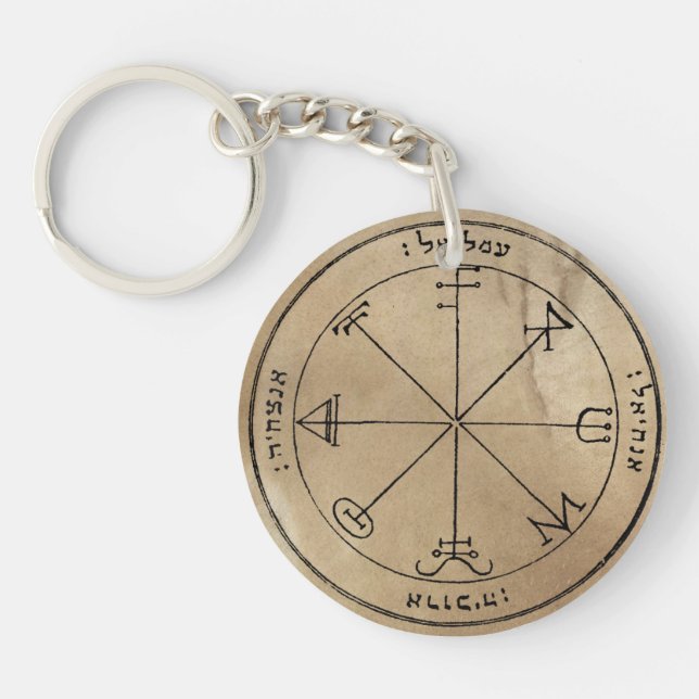 Saturn's Spirit Summoning Sigils Key Ring (Front)