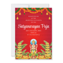 Satya Narayan pooja invitation Satyanarayan invite