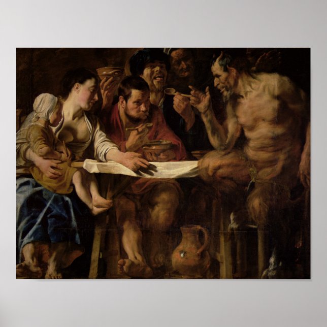 Satyr and Peasant, 1620 Poster (Front)